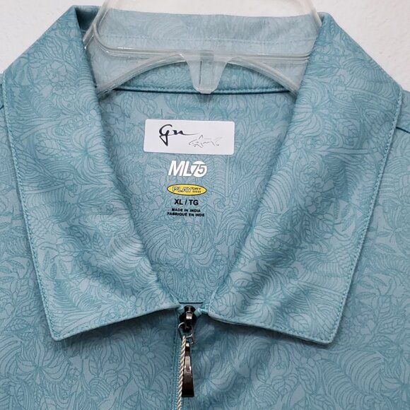 Greg Norman Women's Ml75 Play Dry Golf Tennis Pickleball Blue Zip Polo Top XL - Picture 3 of 14